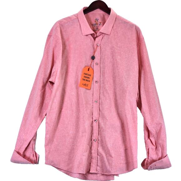 Eight X Other - 8X Eight X Premium Men's Shirt Slim Fit Button Down Limited Edition Pink 4XL NWT